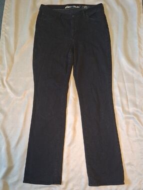 Eddie Bauer Curvy Bootcut Black Jeans Size: 14 / T14 (Tall / Long) Inseam 35"
